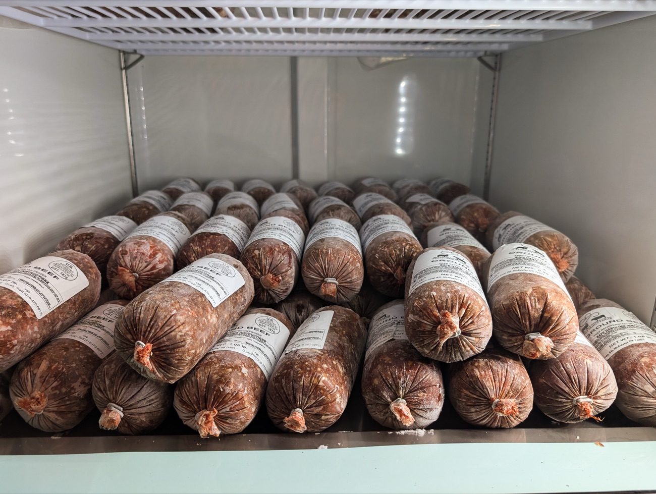 Packaged grass-fed ground beef